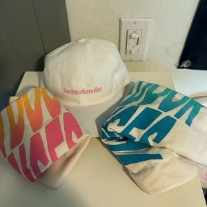 Outdoor Recreationalist Hat and Tote Bags